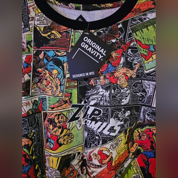 NWT Zip Comics Long Sleeve Shirt size: L - Picture 2 of 3